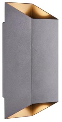Enzo Nordlux wandlamp nico vierkant 2x gu10 antraciet ip54 - 4800919