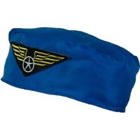 Blauw Stewardessen hoedje - thumbnail