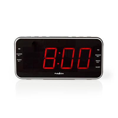 Nedis CLAR004BK Digitale Wekkerradio Led Van 1,8" Fm 20 Voorkeuze-instellingen Sluimeren