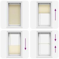 Pliss rolgordijn 70x150 cm stofbreedte 69,4 cm polyester crme - thumbnail