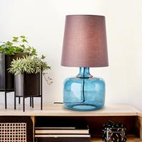 Brilliant TafellampHydra blauw met taupe - 94548/03 - thumbnail