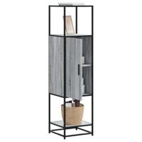 Hoge kast 35,5x35x139 cm bewerkt hout en metaal grijs sonoma - thumbnail