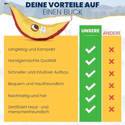 Ticket to the moon King Size Hangmat Burgundy/Dark Yellow