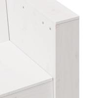 Tuinbank 2-zits 134x60x62 cm massief grenenhout wit - thumbnail