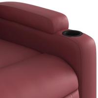 Fauteuil verstelbaar kunstleer wijnrood - thumbnail