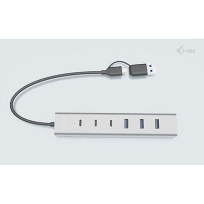 i-tec CAHUBMETAL7 USB-combi-hub Grijs
