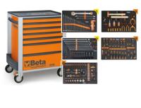Beta BW 2400S7-O/5M Gereedschapswagen met 7 laden, gevuld met gereedschap | 262 Delig - 024006851 - thumbnail