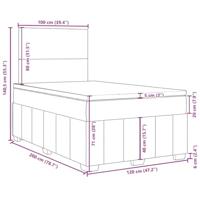 Boxspring met matras stof blauw 120x200 cm - thumbnail