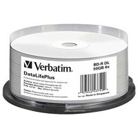 Verbatim BD-R - Blu-Ray Disc 50 GB, bedrukbaar oppervlak, 6x brandsnelheid, DataLifePlus, 25 Pack Spindle - thumbnail