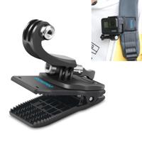 360 graden rotatie J-type rugzak REC-mounts clip Klemhouder met schroef voor DJI osmo actie GoPro NEW HERO/HERO7/6/5/4 en andere Actiecamera's - thumbnail