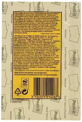 Memoblok post-it 662 102x152mm ruit geel | 6 stuks Memoblok post-it 662 102x152mm ruit geel | 6 stuks