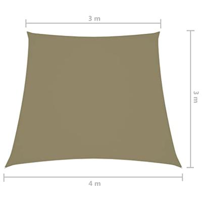 VidaXL Zonnescherm trapezium 3/4x3 m oxford stof beige