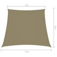 VidaXL Zonnescherm trapezium 3/4x3 m oxford stof beige - thumbnail