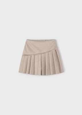 Mayoral winter rok meisjes - bruin - gebreid - geplooid