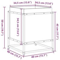 VidaXL Plantenbak 40x40x50 cm massief grenenhout wit - thumbnail
