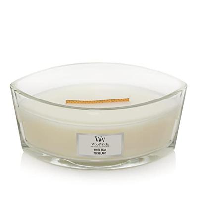 WoodWick ellipse candle white teak