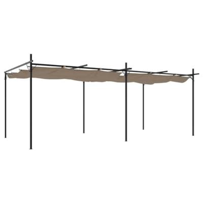 Pergola met uitschuifbaar dak 589x292x230 taupe