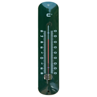 Muurthermometer metaal groen h30cm - thumbnail