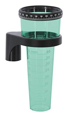 Regenmeter met stokhouder geheugenring
