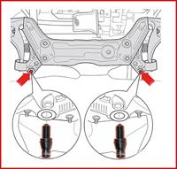 VAG fixeerpenset voor hulpframe M12 x 1,5, 4-delig KS Tools 150.2675 - thumbnail