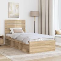 Bedframe Sonoma Eiken 90 x 200 cm Massief grenenhout - thumbnail