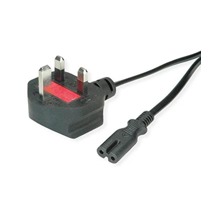 VALUE UK stroomkabel met connector C7, 2 polig, zwart, 1,95 m