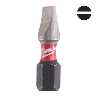 Milwaukee SHOCKWAVE™ IMPACT DUTY schroefbits SL 6,5 x 25 mm VE=2 - 4932430903