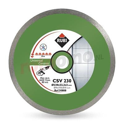 Rubi CSV 115 Pro Diamantzaagblad | Doorlopende Diamant Kroon - 25910 Rubi CSV 115 Pro Diamantzaagblad | Doorlopende Diamant Kroon - 25910