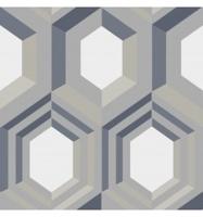 Dutch Wallcoverings Behang Galactik Retro Grijs/Blauw J407-08 - thumbnail