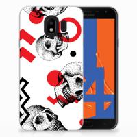 Silicone Back Case Samsung Galaxy J4 2018 Skull Red - thumbnail