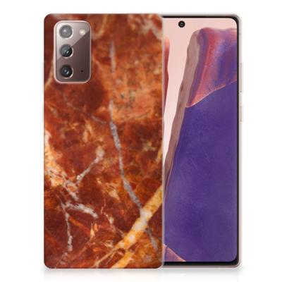 Samsung Note 20 | TPU | Siliconen hoesje | Marmer Bruin Samsung Note 20 | TPU | Siliconen hoesje | Marmer Bruin