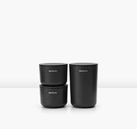 Brabantia opbergbakjes set van 3 dark grey - thumbnail
