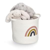 Opbergmand Rainbow White - Groot Ø 32 cm - thumbnail
