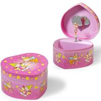 Simply For Kids houten juwelendoosje hartvorm met muziek en ballerina - thumbnail