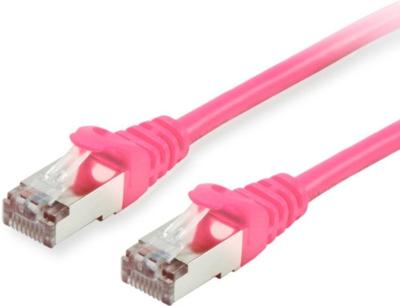 Equip 605589 RJ45 Netwerkkabel, patchkabel CAT 6 S/FTP 20.00 m Pink Vergulde steekcontacten 1 stuk(s)