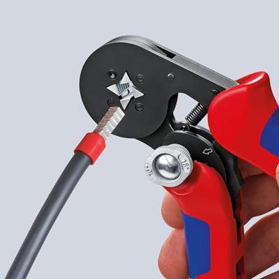 Knipex Adereindhulstang | totale lengte 180 mm | 0,08-10,0 + 16,0 (AWG 28-5) mm² | gebruineerd meercomponenten mantels | 1 stuk - 97 53 04 - 97 53 04