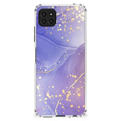 Back Cover voor Samsung Galaxy A22 5G Watercolor Paars Back Cover voor Samsung Galaxy A22 5G Watercolor Paars