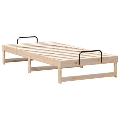 Bedframe met Draaghandvatten Bruin 90 x 200 cm Bedframe met Draaghandvatten Bruin 90 x 200 cm