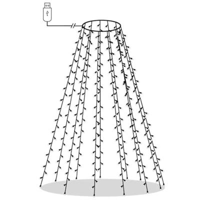 Kerstboomverlichting met 180 LED's net 180 cm