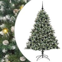 Kunstkerstboom met 300 LED Groen 180 cm PVC en Plastic en Staal - thumbnail