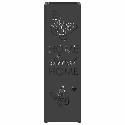 VidaXL Paraplu standaard met opslag zwart 15,5 x 15,5 x 49 cm metaal VidaXL Paraplu standaard met opslag zwart 15,5 x 15,5 x 49 cm metaal