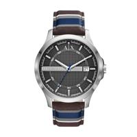 Horlogeband Armani Exchange AX2196 Leder/Textiel Bruin 22mm - thumbnail