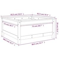 VidaXL Plantenbak 82,5x82,5x39 cm massief grenenhout honingbruin - thumbnail