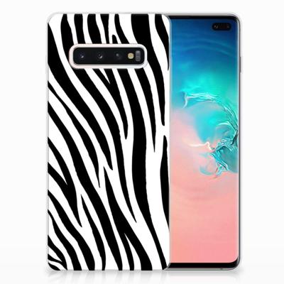 Samsung Galaxy S10 Plus | TPU Hoesje | Zebra Samsung Galaxy S10 Plus | TPU Hoesje | Zebra