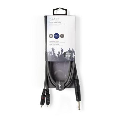 Nedis COTH23300GY15 Stereo Audiokabel 6,35 Mm Male - 2x Rca Male 1,5 M Grijs
