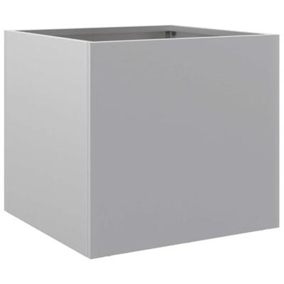 VidaXL Plantenbakken 2 st 32x30x29 cm gegalvaniseerd staal zilverkleur