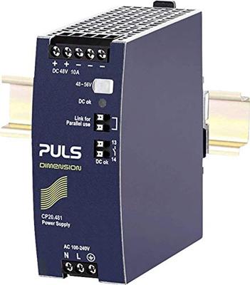 PULS CP20.481 DIN-rail netvoeding 48 V 10 A 480 W Aantal uitgangen:1 x Inhoud 1 stuk(s)