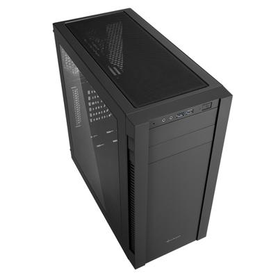 Sharkoon s25-w midi tower behuizing (zwart | 2x usb-a | window)