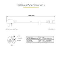 Voedingskabel Startech PXT101UK3M - thumbnail