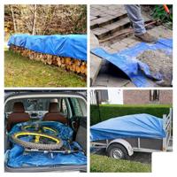 Dekzeil blauw/zwart zeer sterk 5 x 5 m Velleman - Velleman - thumbnail